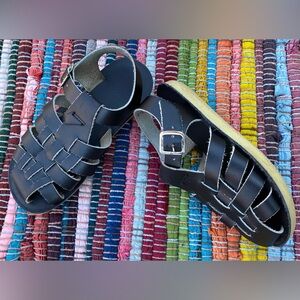 EUC Sun San Sailors Sandal Toddler sz 10, dark brown leather Salt Water Sandals